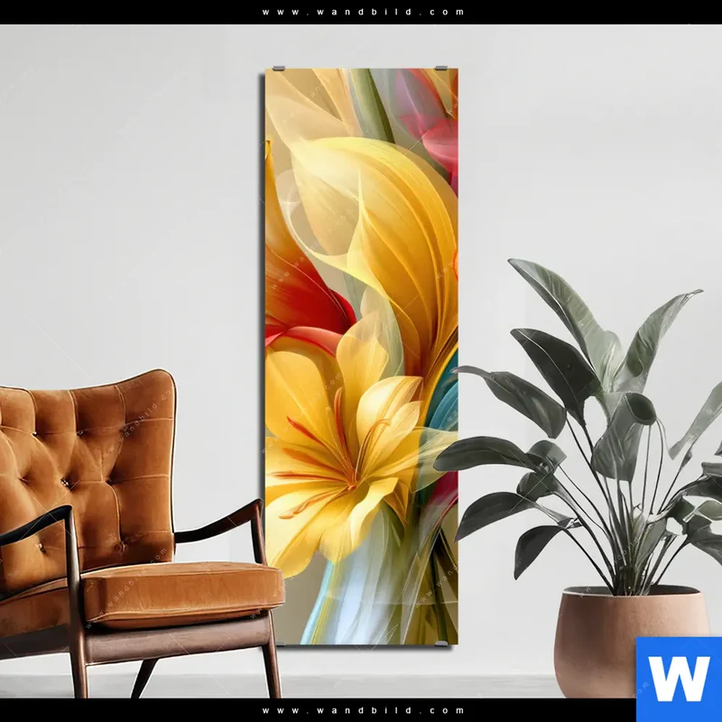 Alu-Dibond Bild | Leuchtende Lilienträume | Schmal