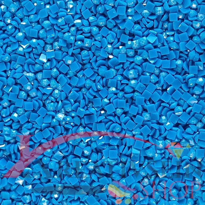 DMC 3844 Bright Turquoise DK - eckige Steine - Fairy Dust - Diamond Painting