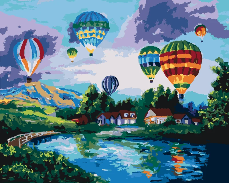 Diamond painting - FEUERBALLON