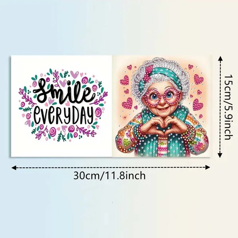 5D Diamond Painting Grußkarten – Herzliche Omas voller Liebe