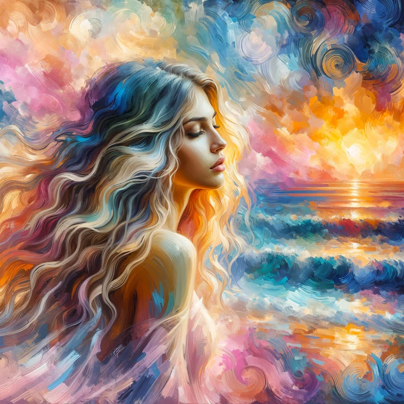 5D Diamond Painting – Aurora am Meer der Träume