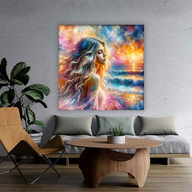 5D Diamond Painting – Aurora am Meer der Träume