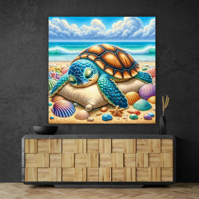 5D Diamond Painting – Träumende Schildkröte Mila