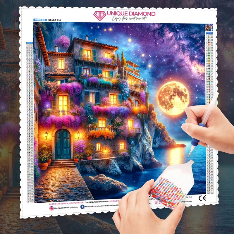 5D Diamond Painting – Mondnacht über Lavinia
