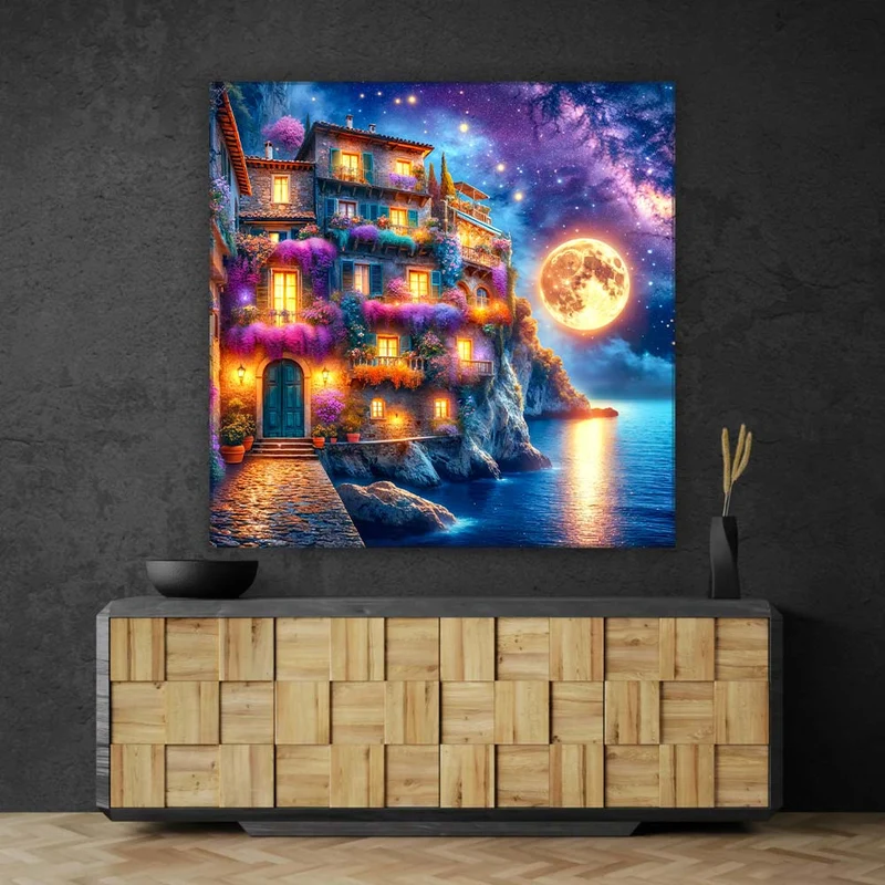 5D Diamond Painting – Mondnacht über Lavinia