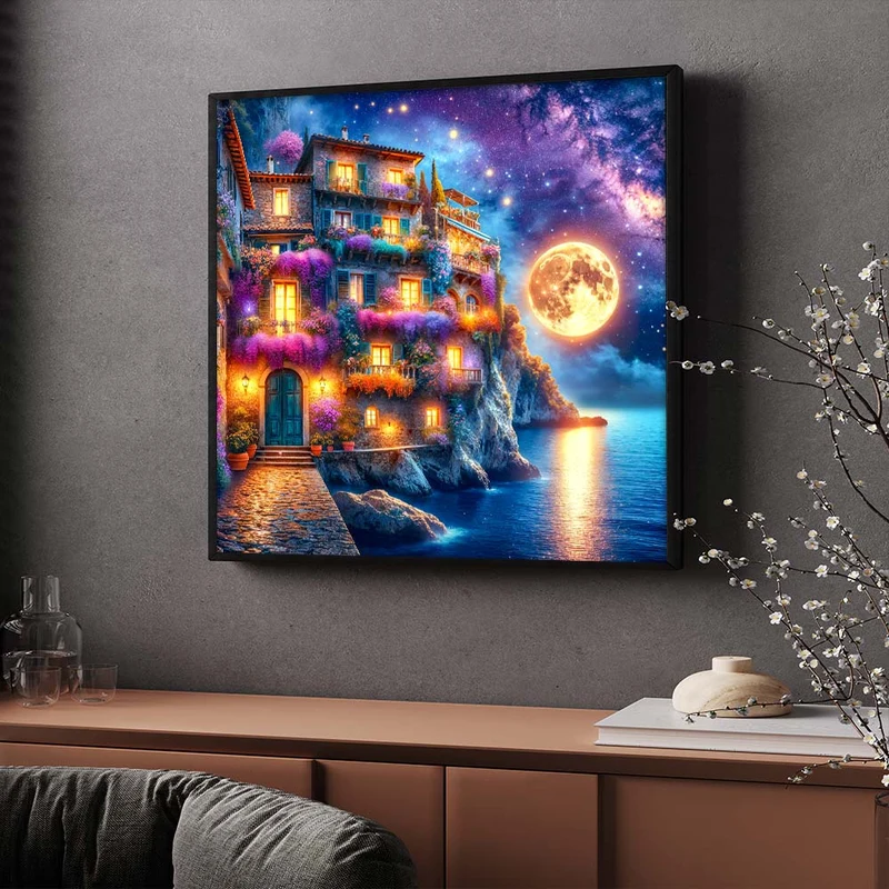 5D Diamond Painting – Mondnacht über Lavinia