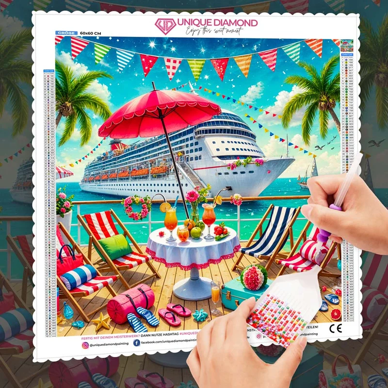 5D Diamond Painting – Karibiktraum mit Kapitänin Marie