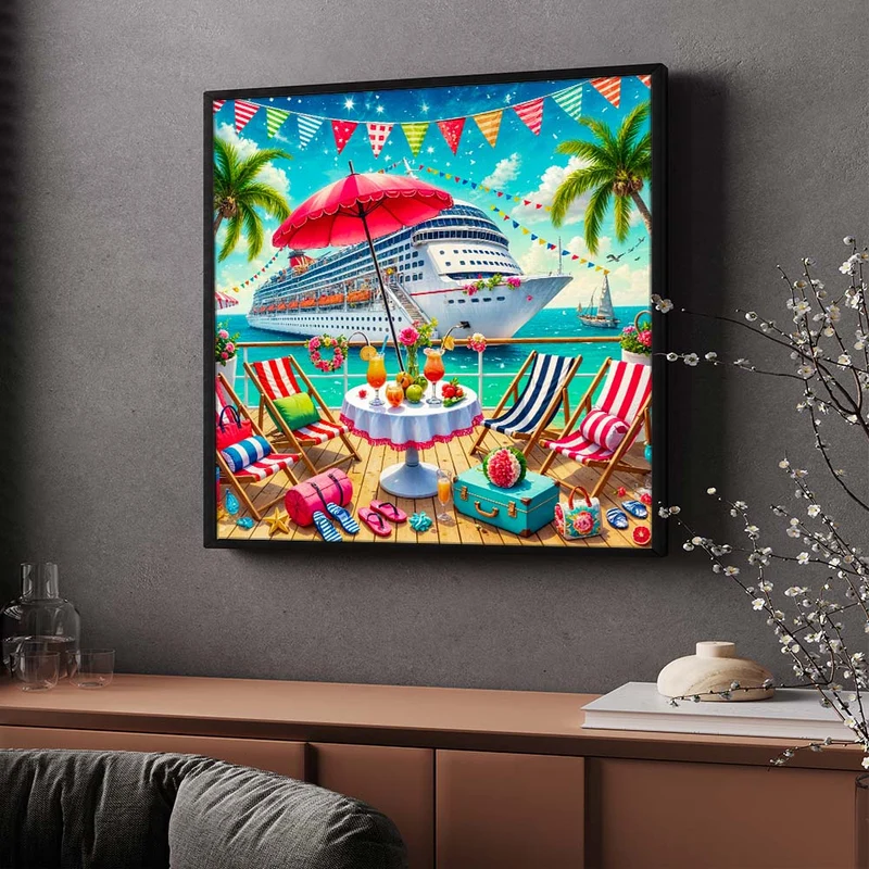 5D Diamond Painting – Karibiktraum mit Kapitänin Marie