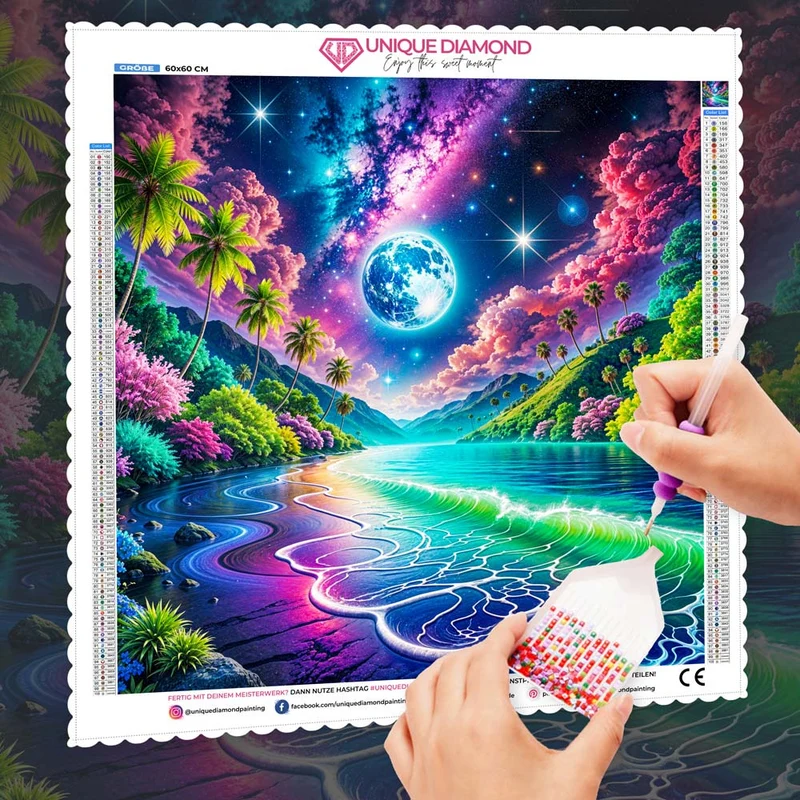 5D Diamond Painting – Luna Bay unter Sternenlicht