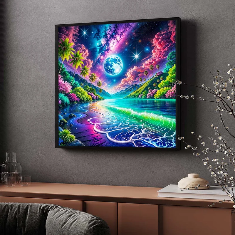 5D Diamond Painting – Luna Bay unter Sternenlicht