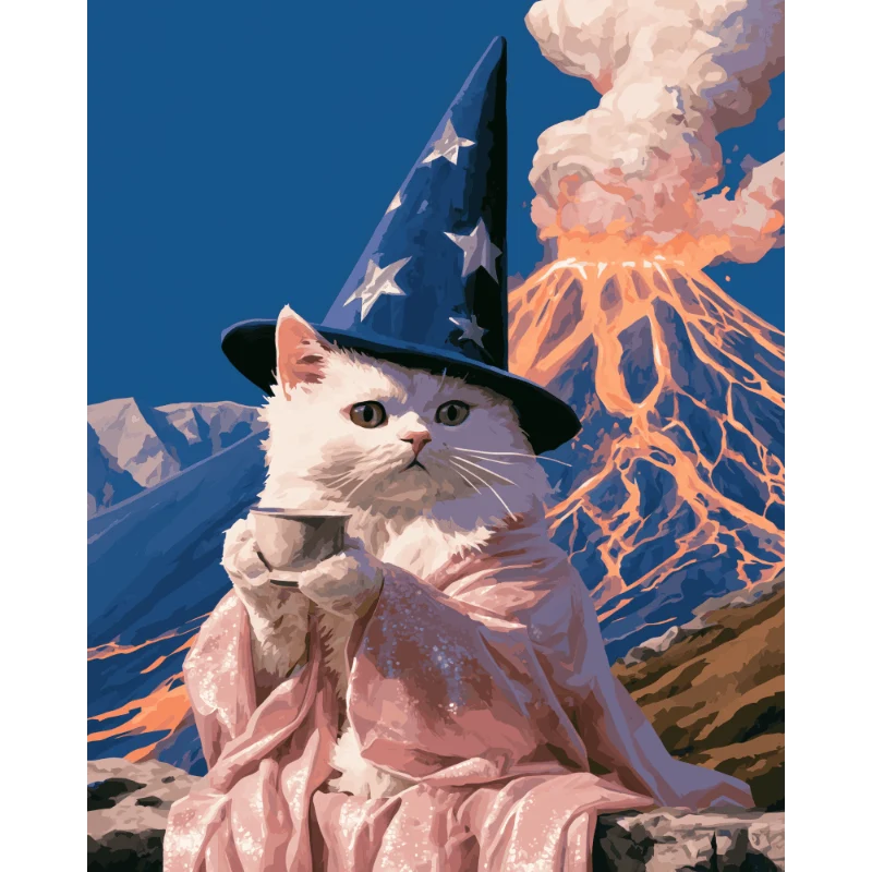 Zauberkatze am Vulkan