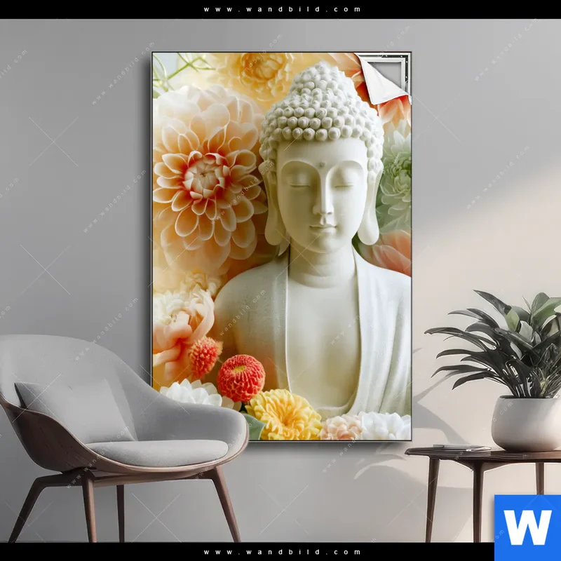 Spannbild | Buddha im Blütenglück | Hochformat