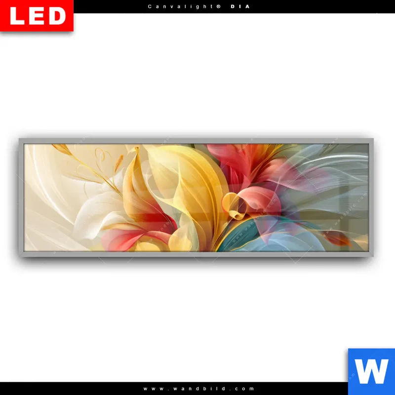 Leuchtbild Acrylglas Canvalight® DIA | Leuchtende Lilienträume | Panorama