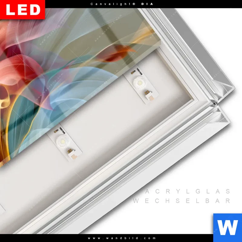 Leuchtbild Acrylglas Canvalight® DIA | Leuchtende Lilienträume | Panorama