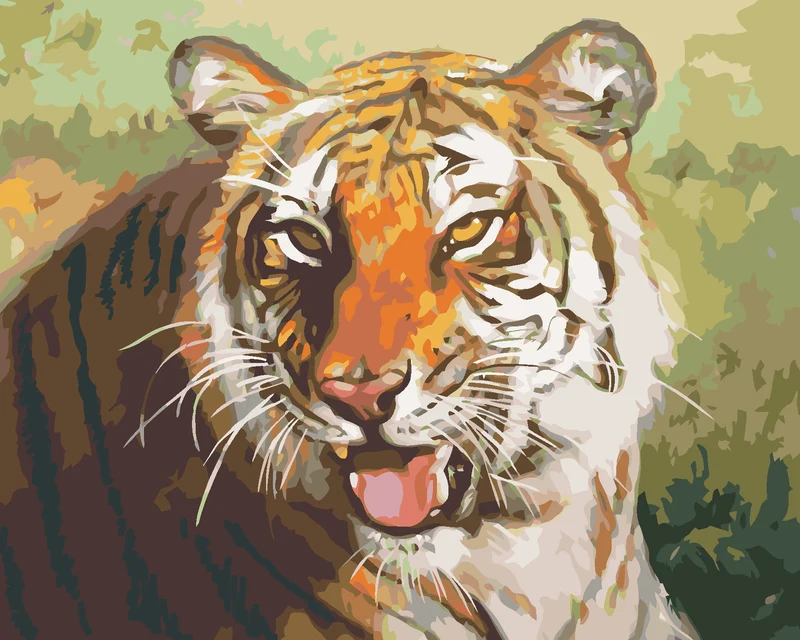 Diamond painting - RUHENDER TIGER PORTRÄT (D. RUSTY RUST)
