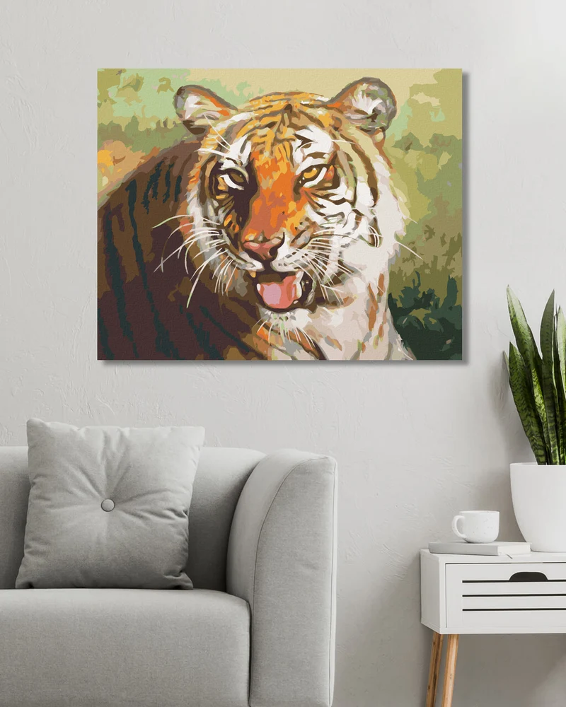 Diamond painting - RUHENDER TIGER PORTRÄT (D. RUSTY RUST)