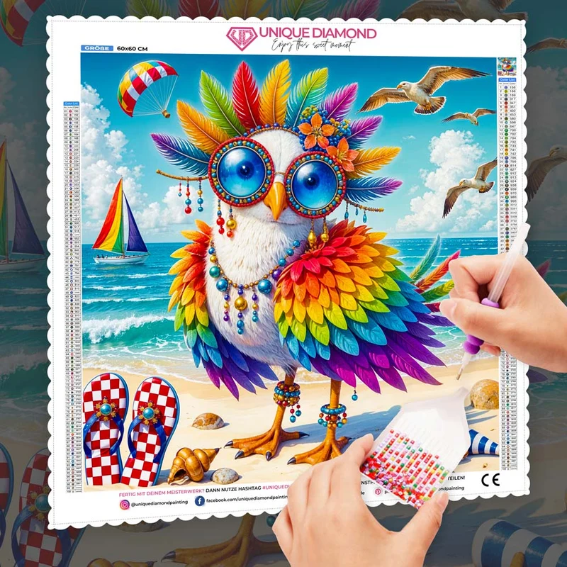 5D Diamond Painting – Eulalia, die Strandeule