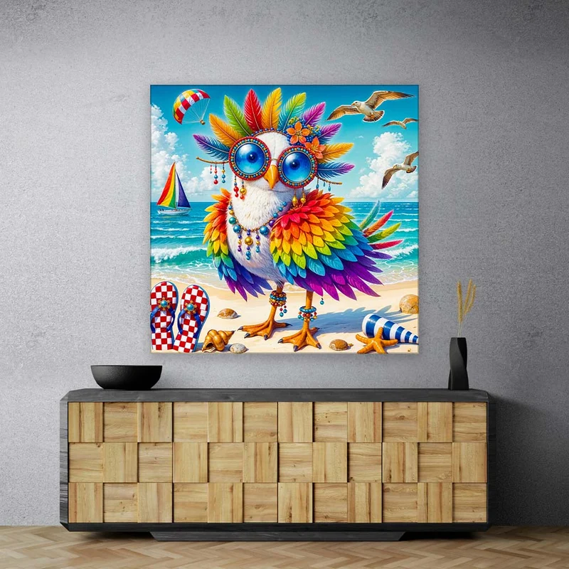5D Diamond Painting – Eulalia, die Strandeule