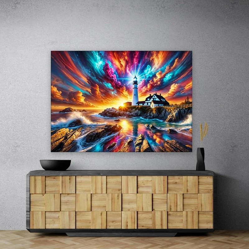 5D Diamond Painting – Leuchtturm der Farbenpracht