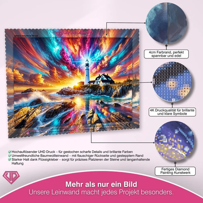 5D Diamond Painting – Leuchtturm der Farbenpracht