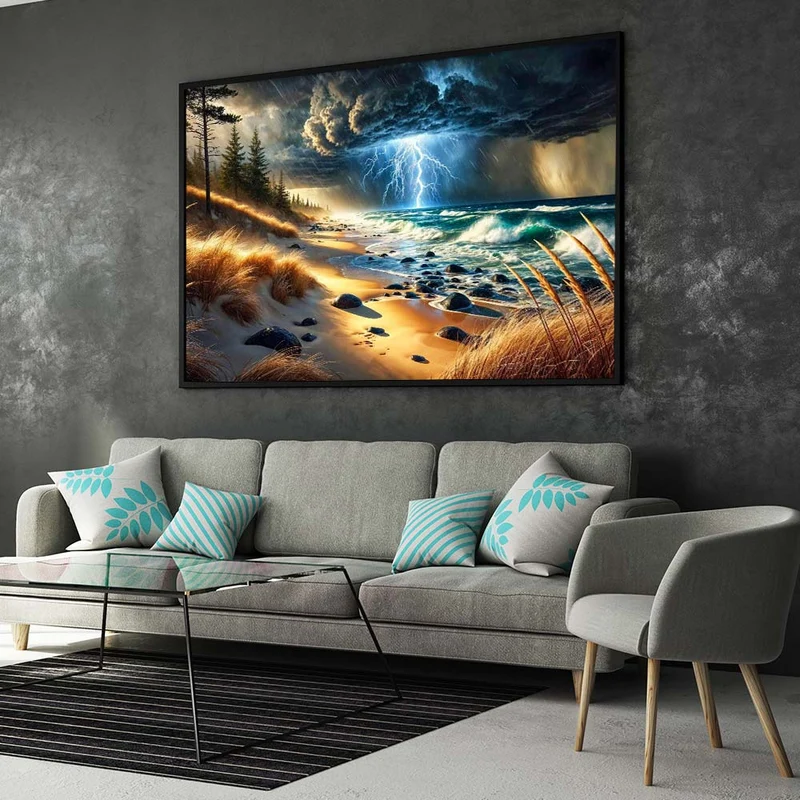 5D Diamond Painting – Sturmherz am Ozean