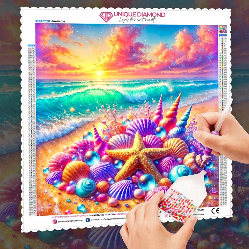 5D Diamond Painting – Schatz der Sonnenmuscheln