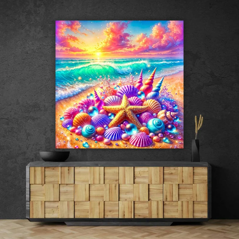5D Diamond Painting – Schatz der Sonnenmuscheln
