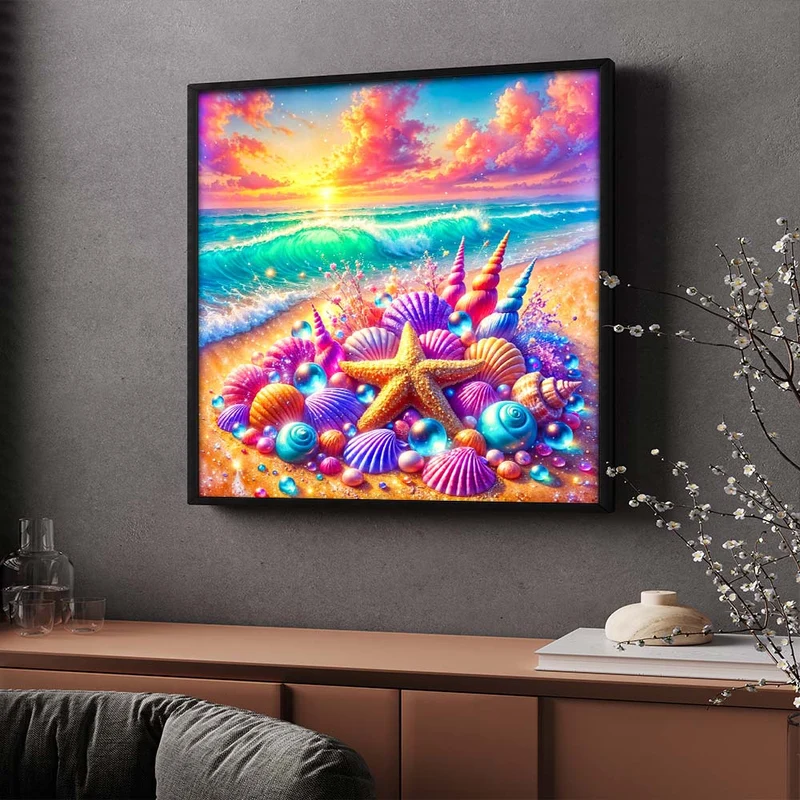 5D Diamond Painting – Schatz der Sonnenmuscheln