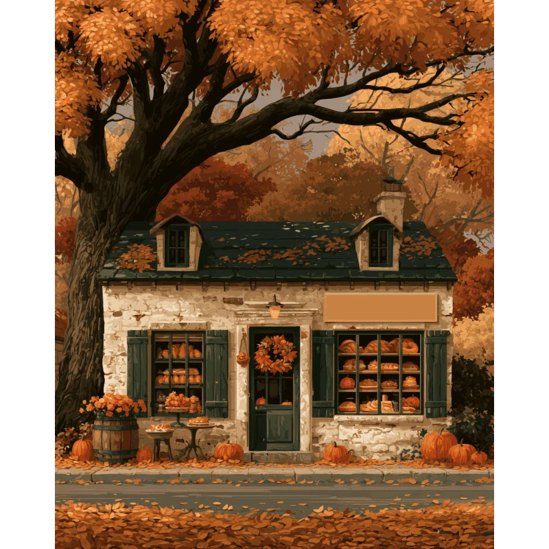 Herbstliches Bäckerei-Cottage