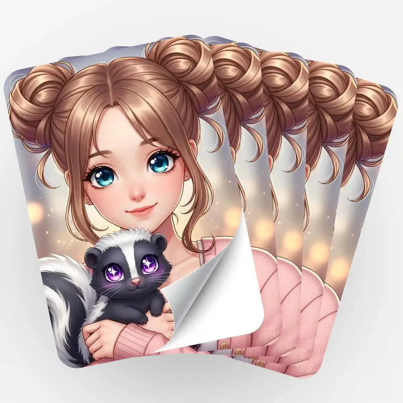 Aufkleber 5er-Set - Yuna & Puki