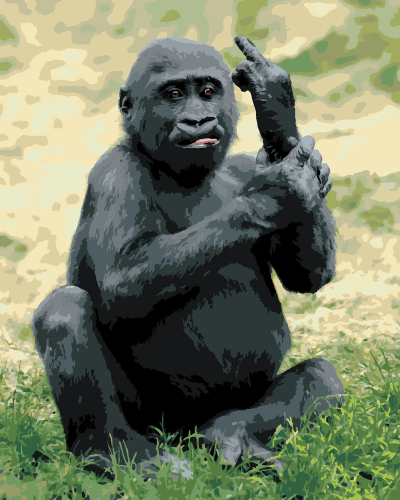 Diamond painting - BÖSER GORILLA