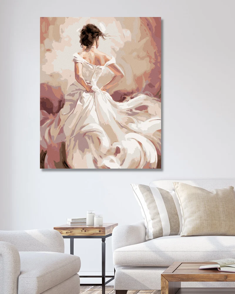 Diamond painting - SCHÖNES WEISSES KLEID