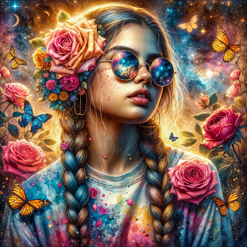 5D Diamond Painting – Luna – Träumerin der Sterne