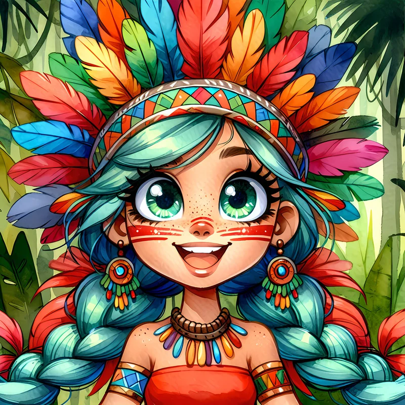 5D Diamond Painting – Ayani – Tochter des Regenwaldes