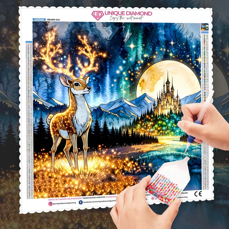 5D Diamond Painting – Wächter des Lichtschlosses