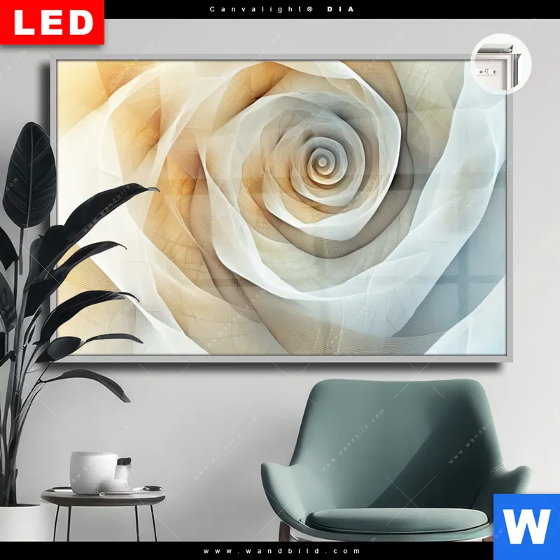 Leuchtbild Acrylglas Canvalight® DIA | Spirale der Leichtigkeit | Querformat
