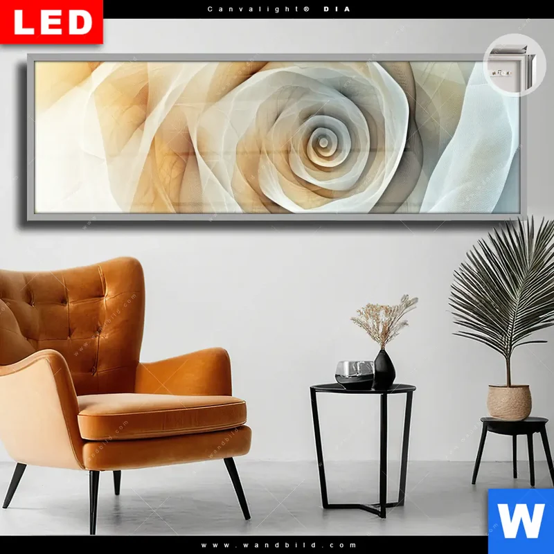 Leuchtbild Acrylglas Canvalight® DIA | Spirale der Leichtigkeit | Panorama