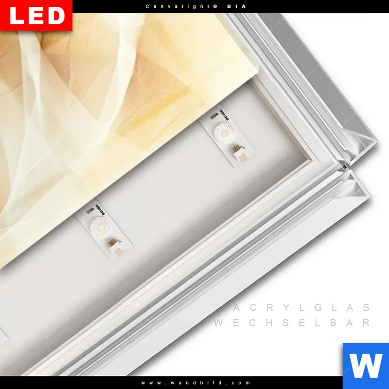 Leuchtbild Acrylglas Canvalight® DIA | Spirale der Leichtigkeit | Schmal