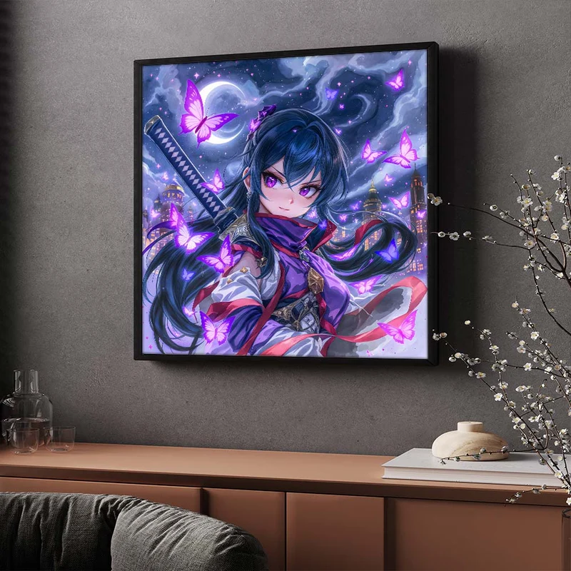 5D Diamond Painting – Yukari – Schmetterlinge der Dämmerung