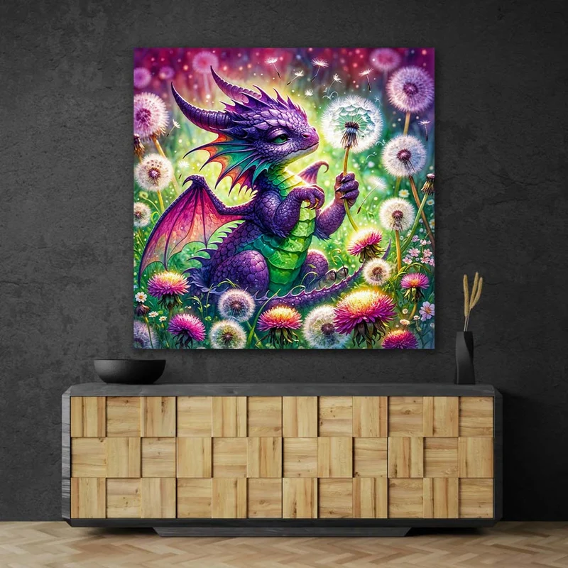 5D Diamond Painting – Faylin – Der Pusteblumen-Drache