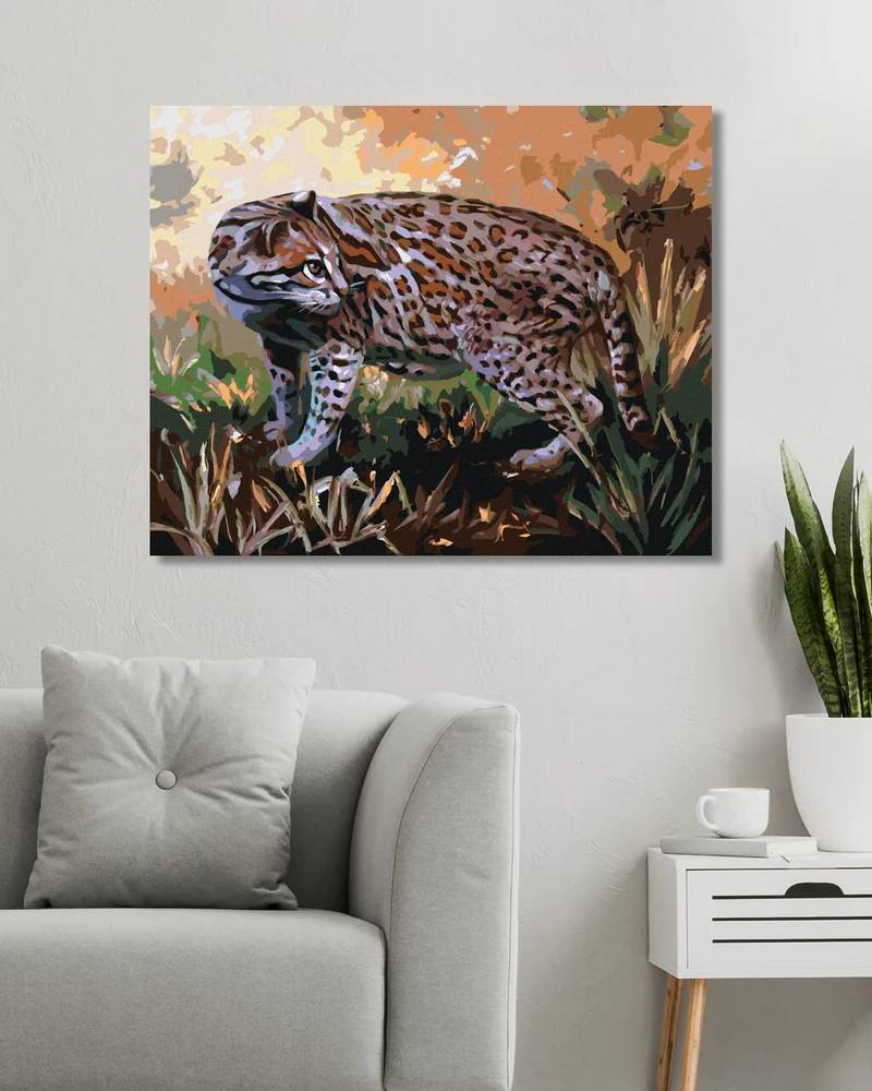 Diamond painting - OZELOT IM GRAS (D. RUSTY RUST)