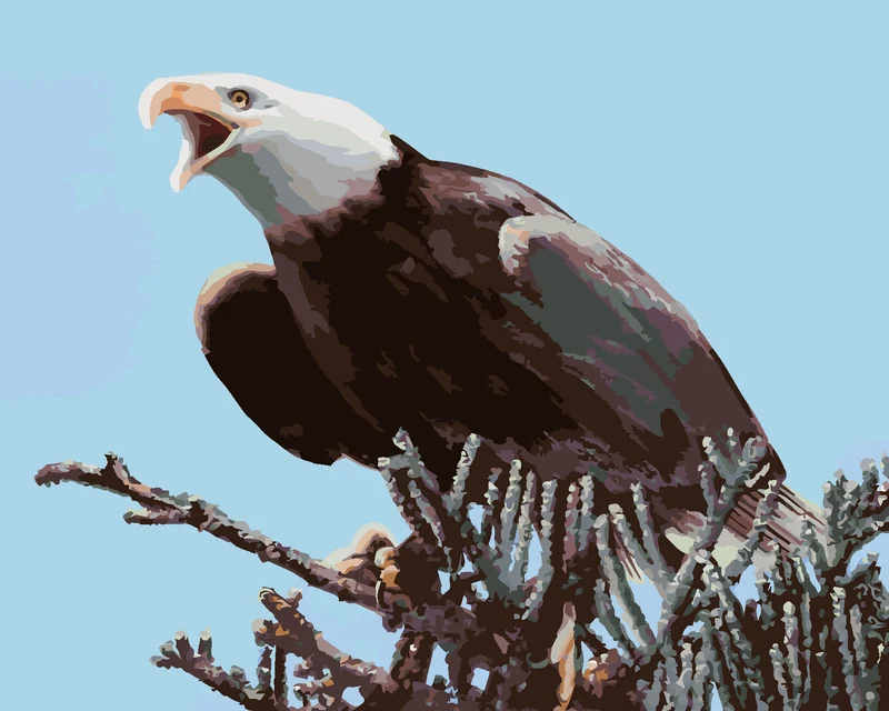 Diamond painting - ADLER AUF EINEM ZWEIG (D. RUSTY RUST)