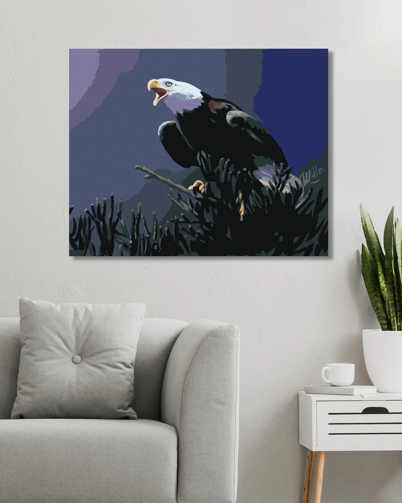 Diamond painting - ADLER AUF DUNKLEM HINTERGRUND (D. RUSTY RUST)