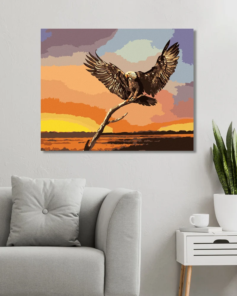 Diamond painting - ADLER AUF EINEM AST (D. RUSTY RUST)