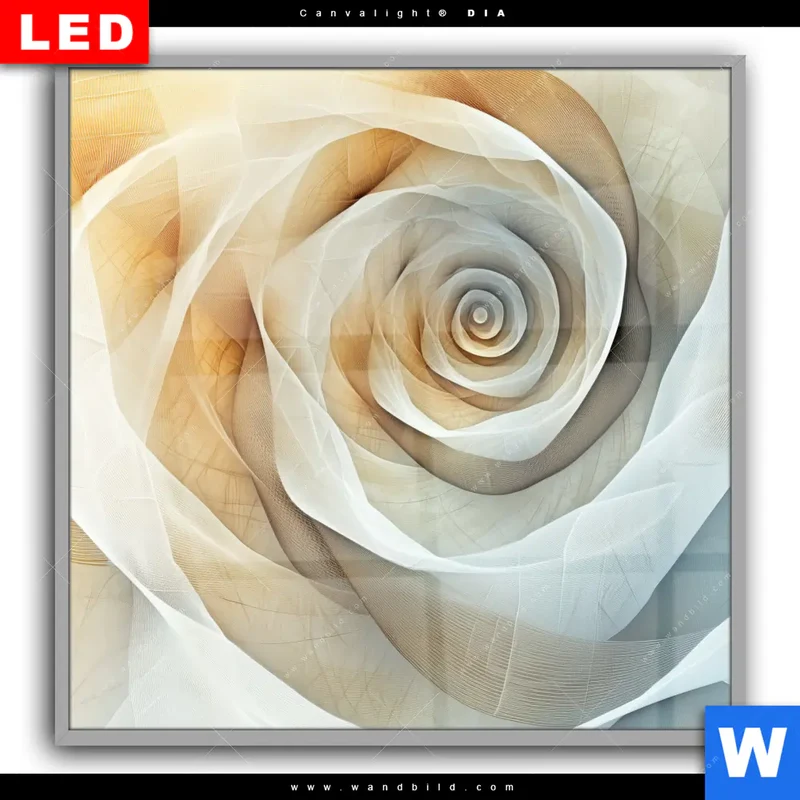 Leuchtbild Acrylglas Canvalight® DIA | Spirale der Leichtigkeit | Quadrat
