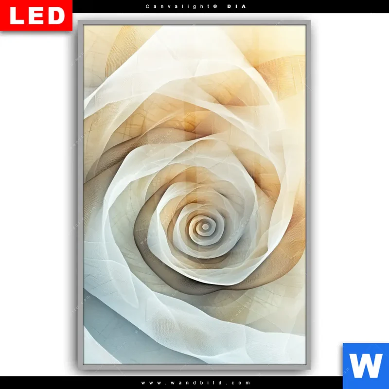 Leuchtbild Acrylglas Canvalight® DIA | Spirale der Leichtigkeit | Hochformat
