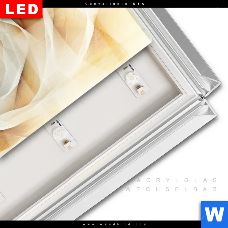 Leuchtbild Acrylglas Canvalight® DIA | Spirale der Leichtigkeit | Hochformat