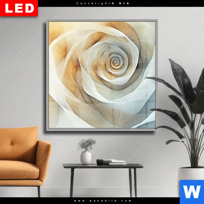 Wechselmotiv Acrylglas Canvalight® DIA | Spirale der Leichtigkeit | Quadrat