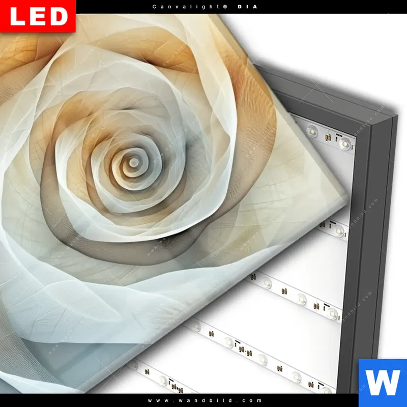 Wechselmotiv Acrylglas Canvalight® DIA | Spirale der Leichtigkeit | Quadrat