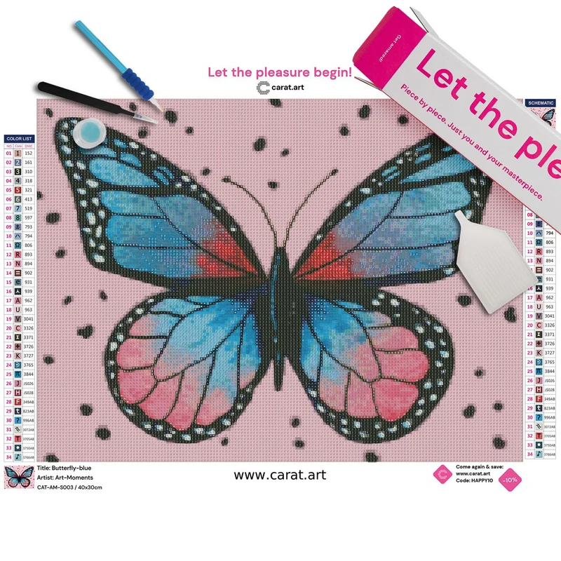 Diamond Painting - Art-Moments - Butterfly-blue